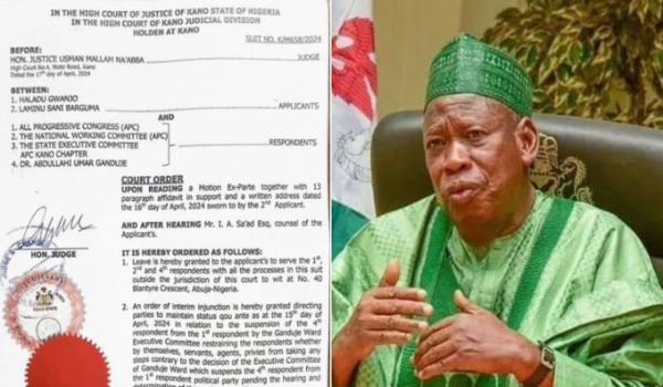 Ganduje’s suspension as APC National Chairman affirmed by High Court